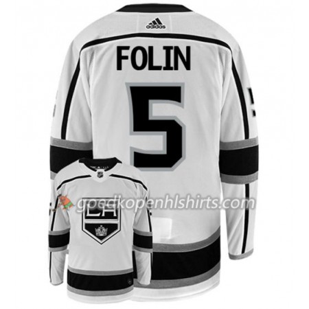 Los Angeles Kings CHRISTIAN FOLIN 5 Adidas Wit Authentic Shirt - Mannen